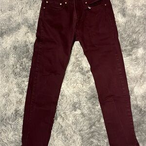Levi’s 502 Burgundy Straight-Leg Jeans sz36
